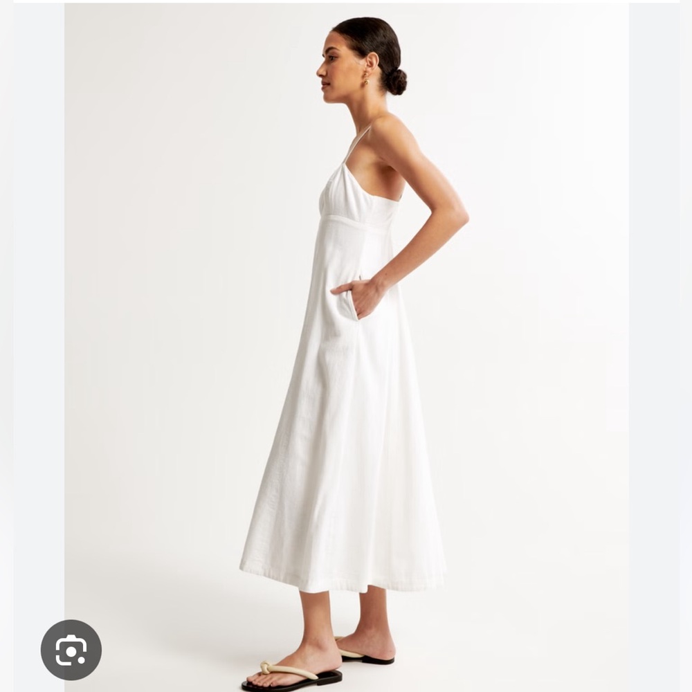 ✨ NWT! Abercrombie Linen-Blend Midi Dress